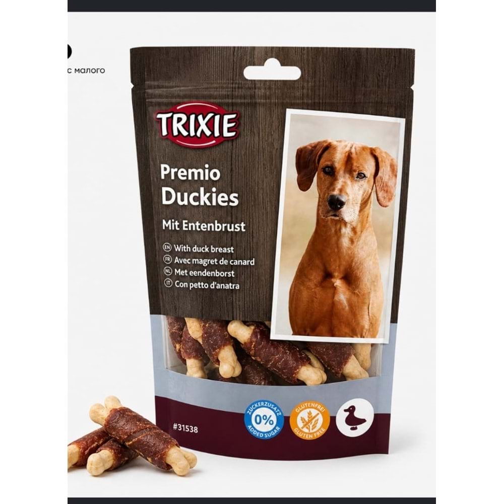 TRIXIE PREMIO DUCKIES MET EENDENBORST 100G