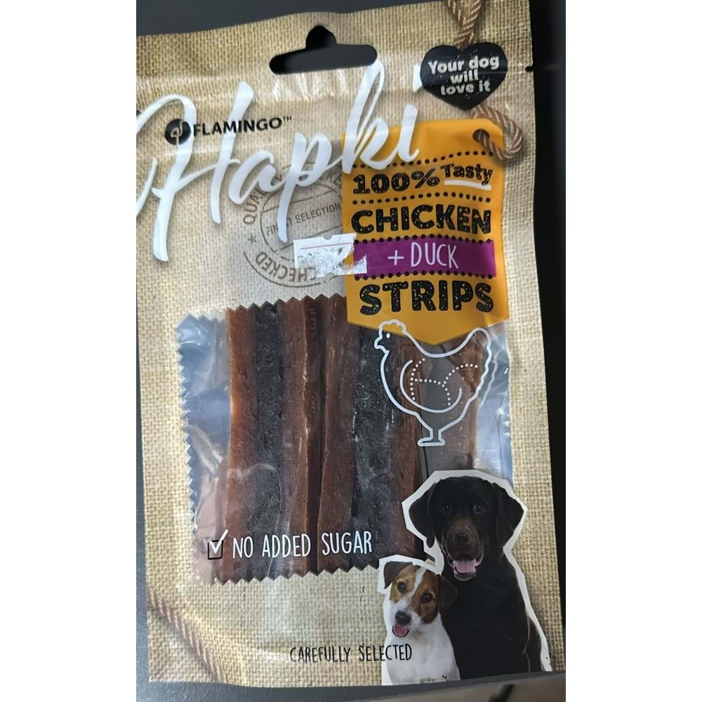 FLAMINGO STRIPS CHICKEN/DUCK ÖDÜL 85G