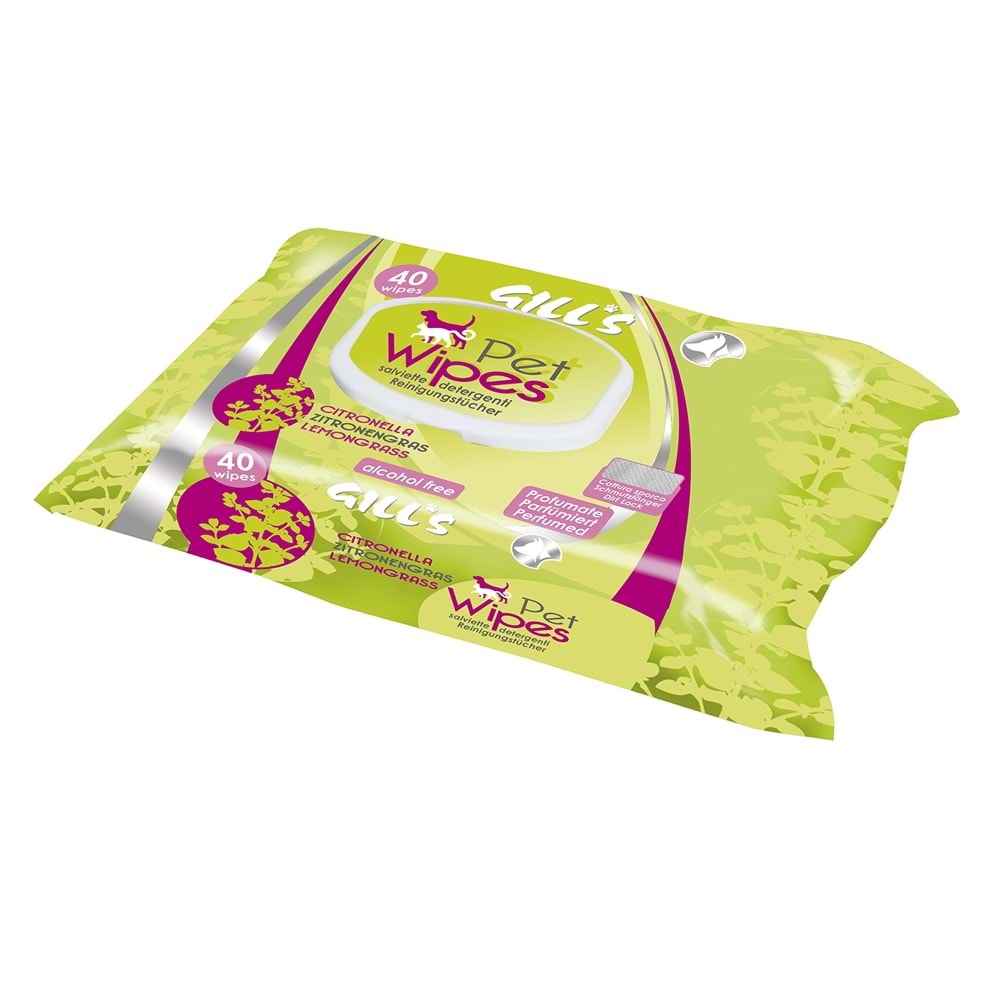 CROCI PET WIPES 40PCS LEMONGRASS