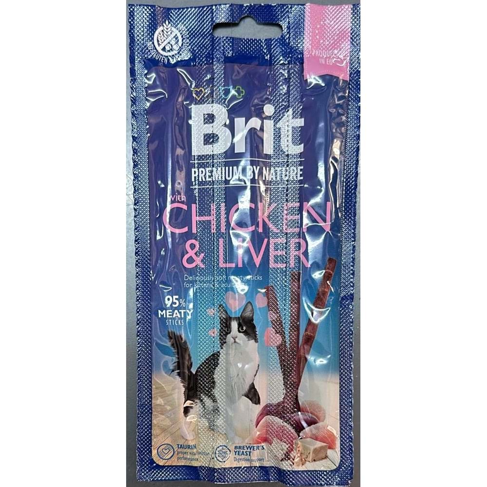 BRİT PREMİUM BY NATURE CAT STİCKS CHİCKEN-LİVER 3LÜ