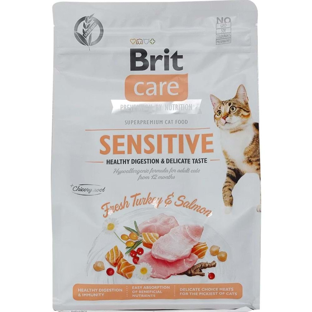 BRIT CARE CAT GRAİN FREE SENSİTİVE HEALTHY DİGESTİON DELİCATE TASTE 2KG