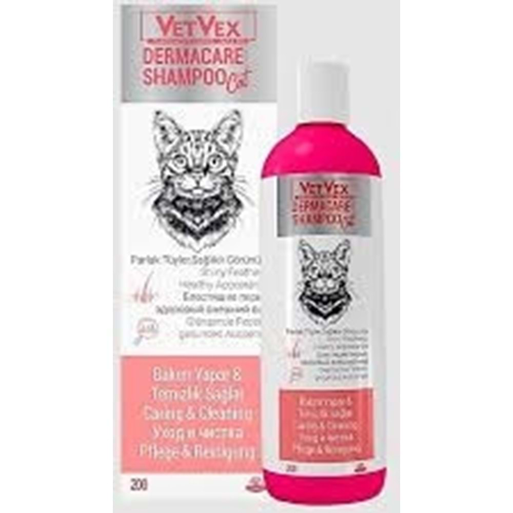 VETVEX KEDİ DERMA SAMPUAN SIVI 200ML