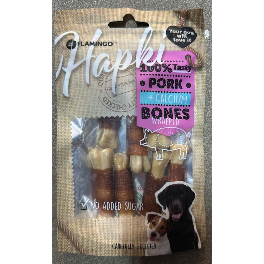 FLAMINGO HAPKI CALCIUM BONE WITH BACON 85G