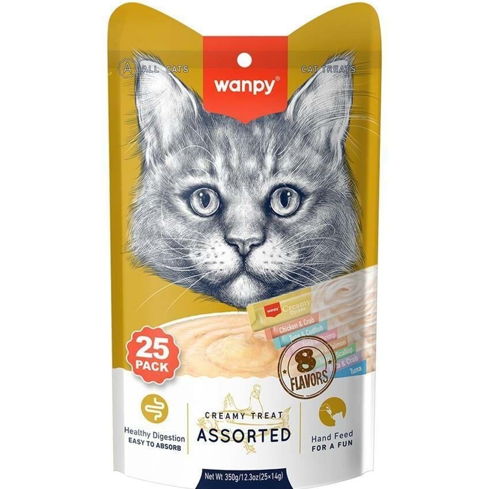 WANPY ASSORTED CREAMY 25X14GR