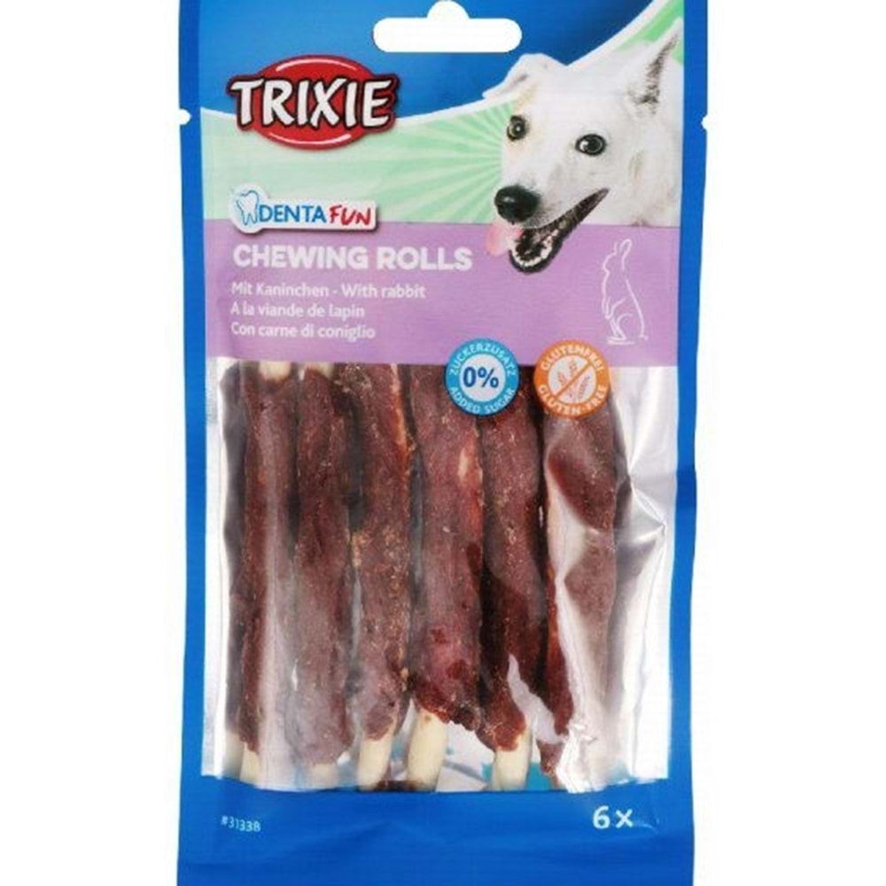 TRIXIE DENTA FUN RABBIT CHEWING ROLLS 12CM