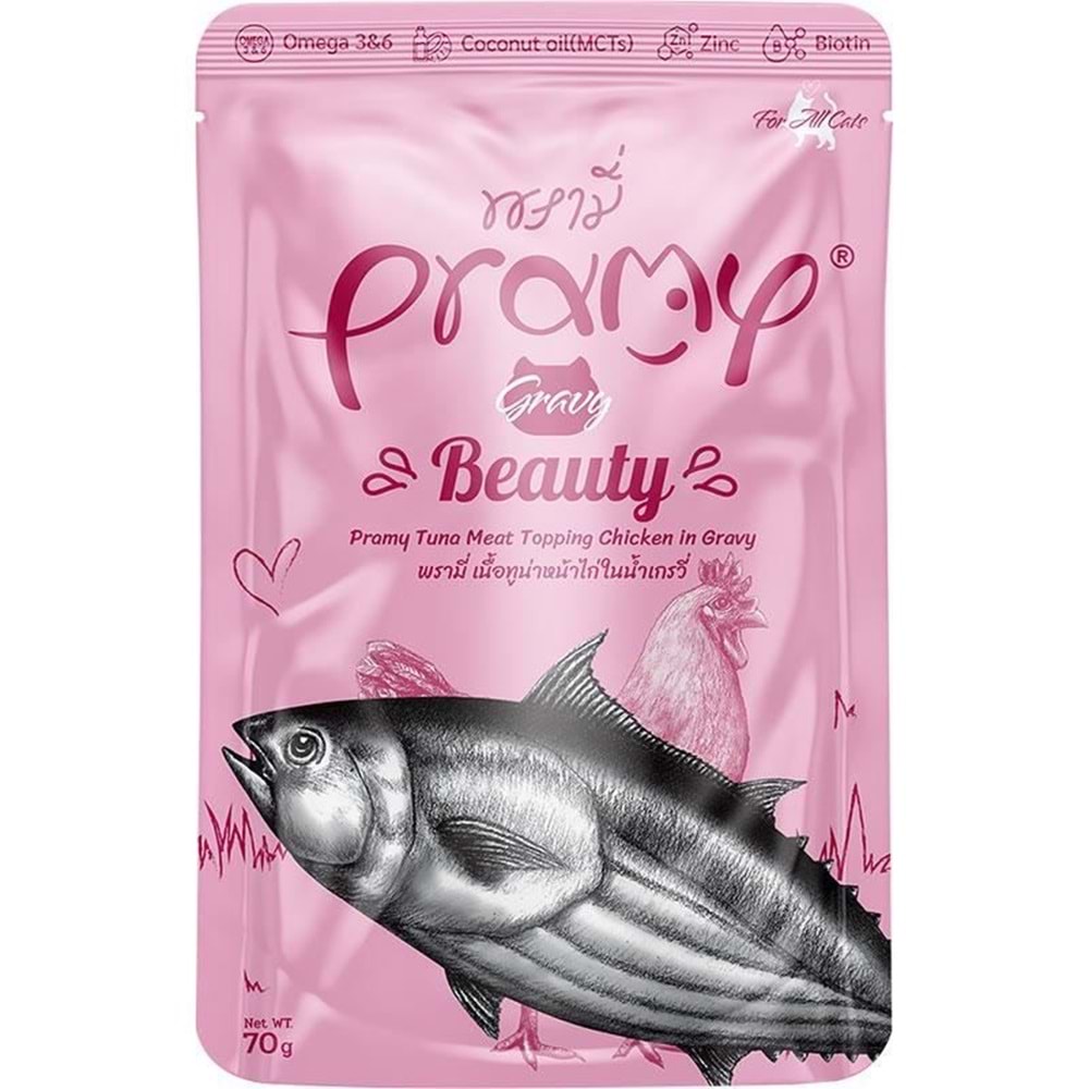 PRAMY TUNA TAVUKLU GRAVY CAT 70G