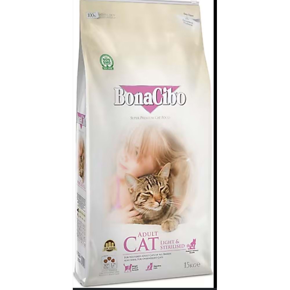 BONACIBO CAT ADULT STERLISED 15KG