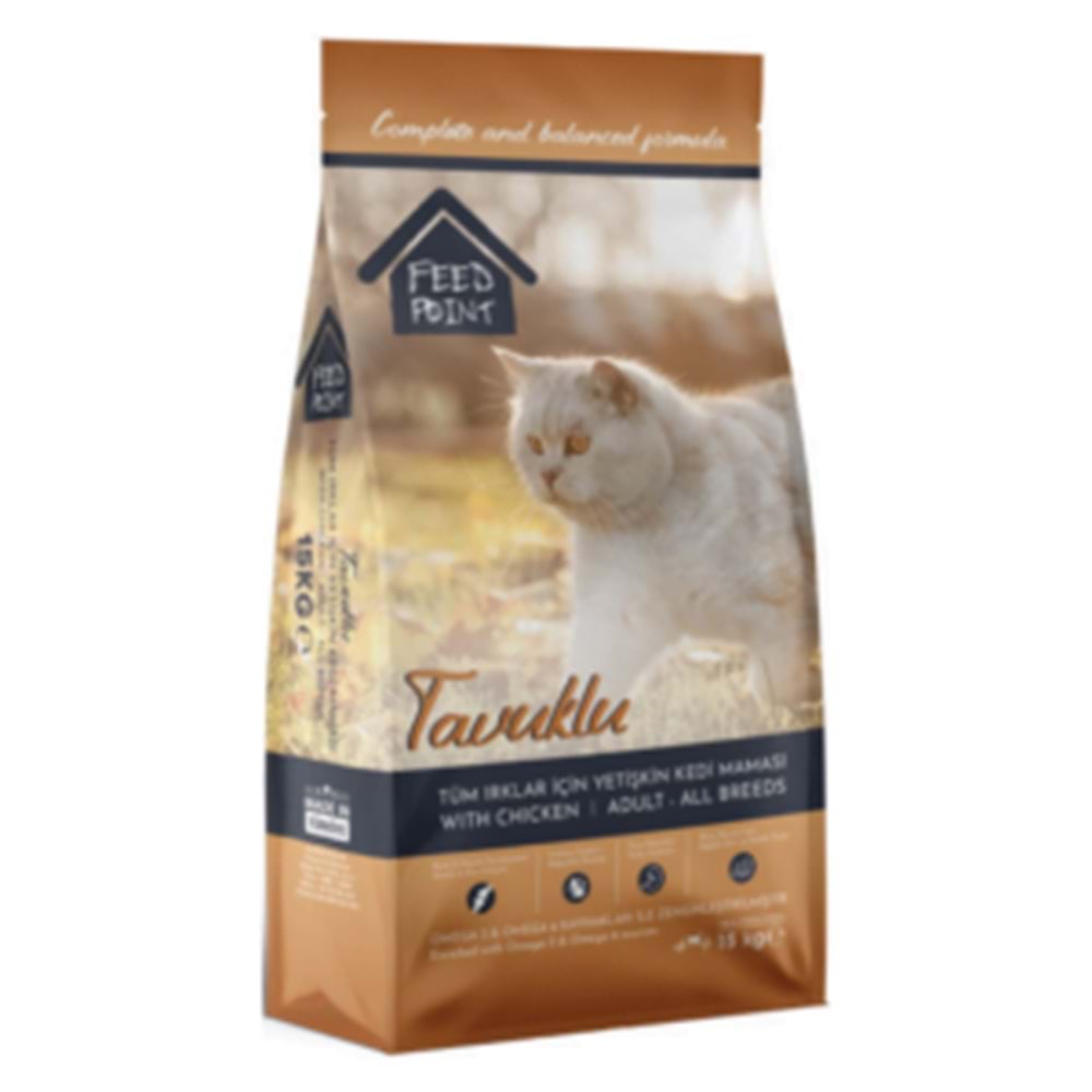 FEED POINT TAVUKLU YETİŞKİN KEDİ MAMASI 15 KG