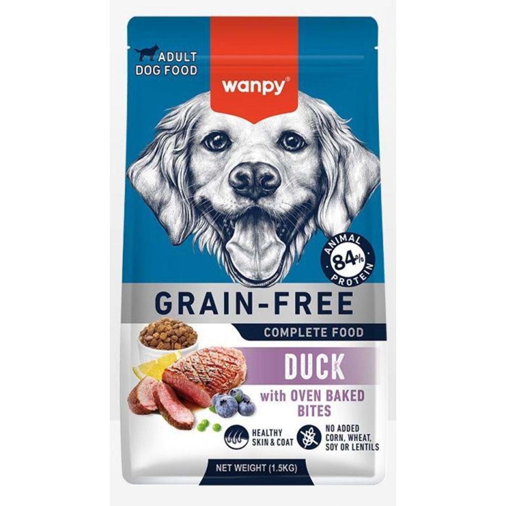 WANPY GRAİN FREE DOG DUCK 1.5KG