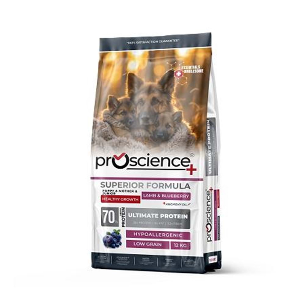 PRO SCİENCE LOW GRAIN PUPPY&MOTHER LAMB&BLUEBERRY 12KG