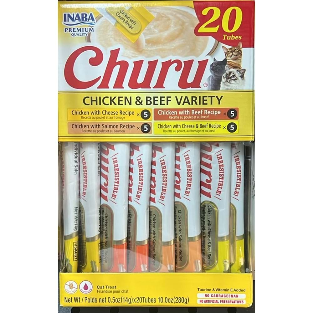 CHURU CAT CHICKEN&BEEF 20PCS