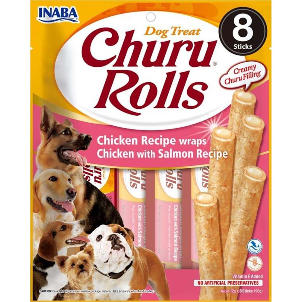 CHURU DOG CHICKEN SALMON 8STİCK