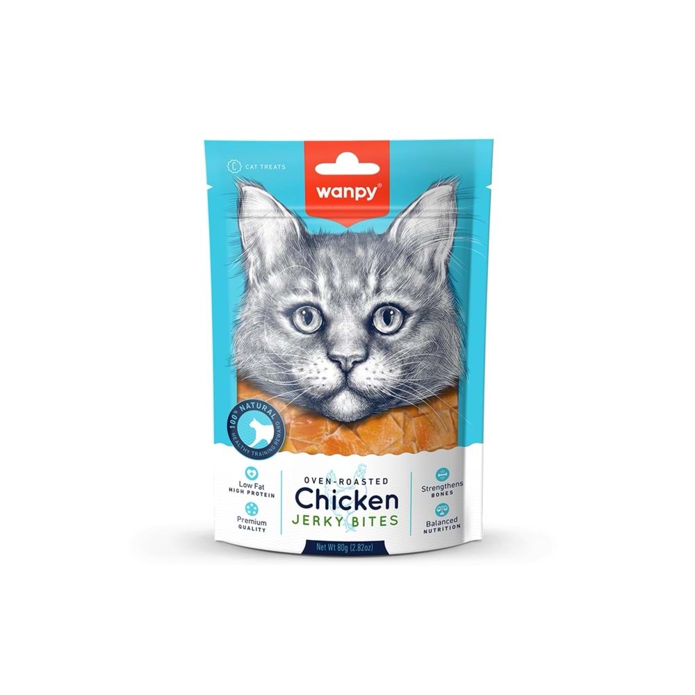 WANPY CHİCKEN JERKY STRIPS FOR CAT 80G