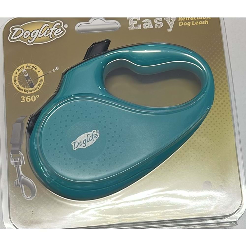 DOGLİFE OTOMATİK GEZDİRME 3 M TURKUAZ XS