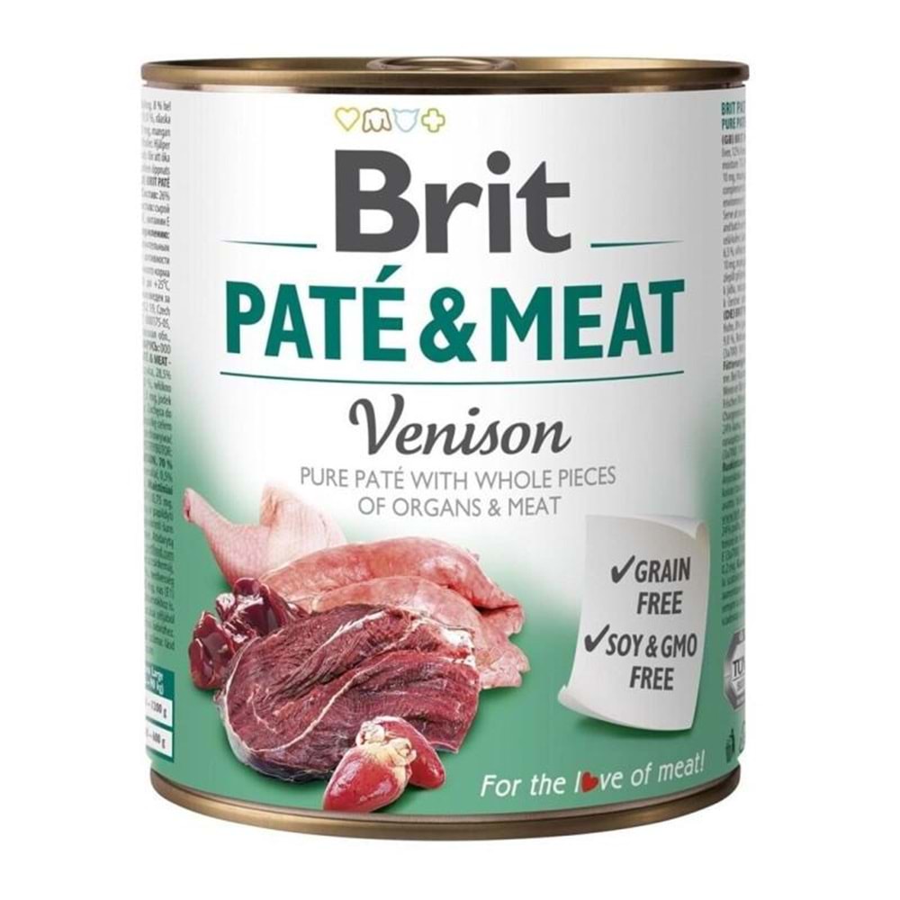BRIT CARE PATE&MEAT VENİSON 800G