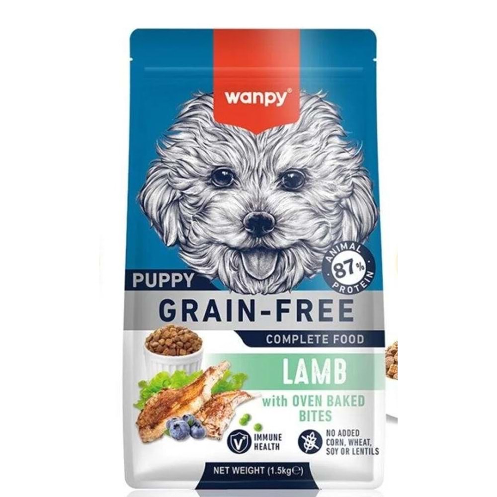 WANPY GRAIN FREE COMPLETE FOOD FOR PUPPY LAMB RECIPE 1,5KG