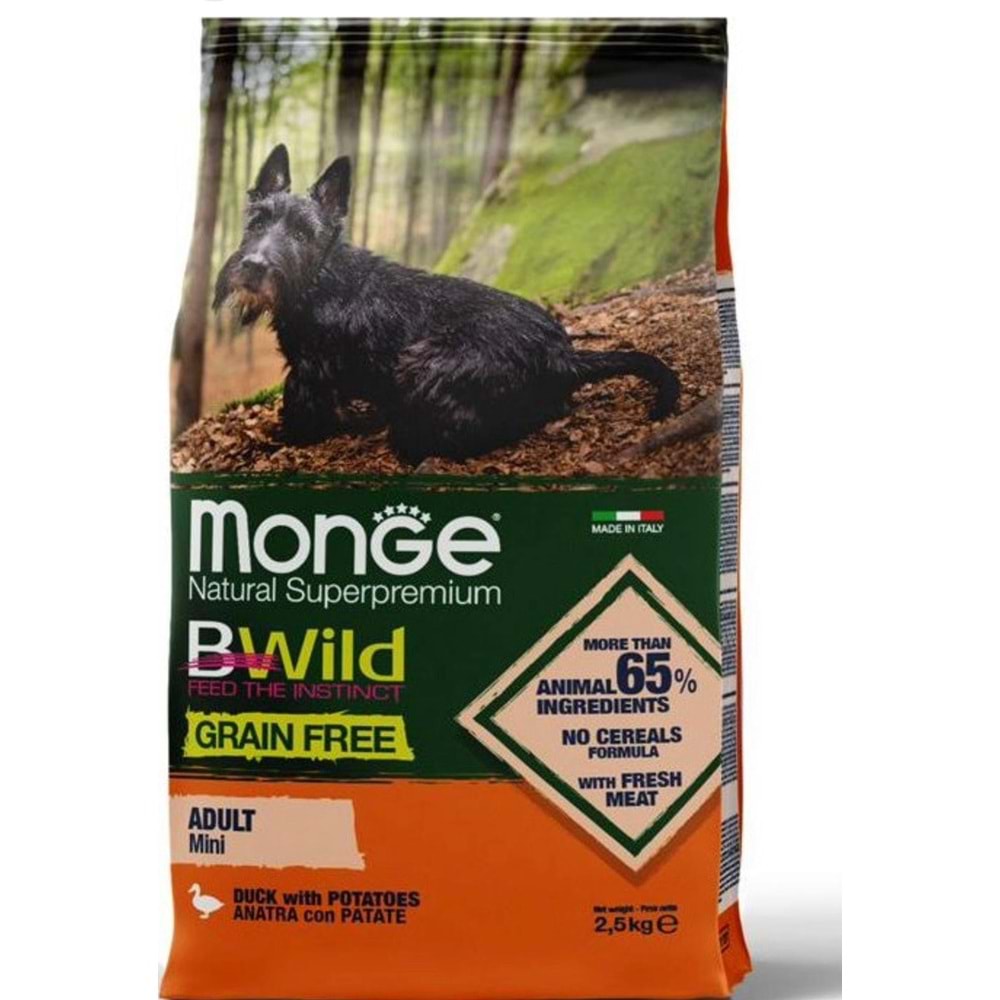 MONGE BW GRAIN FREE DUCK POTATO MINI 2,5KG