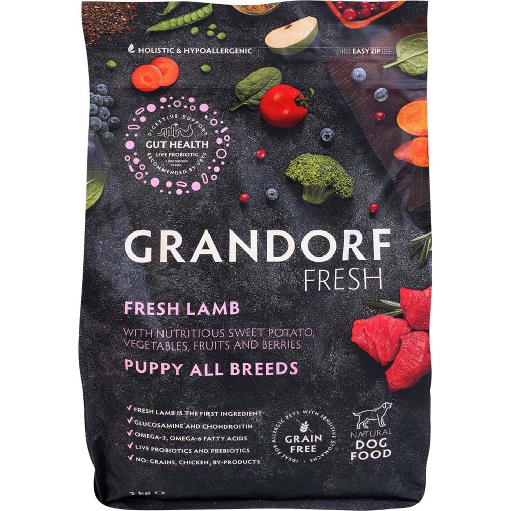 GRANDROF FRESH PUPPY ALL BRREED FRESH LAMB 3KG