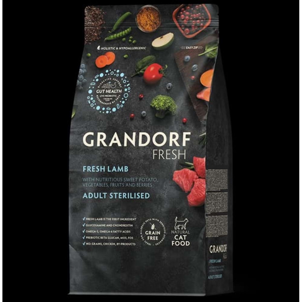 GRANDORF FRESH STERLISED CAT FRESH LAMB 2KG