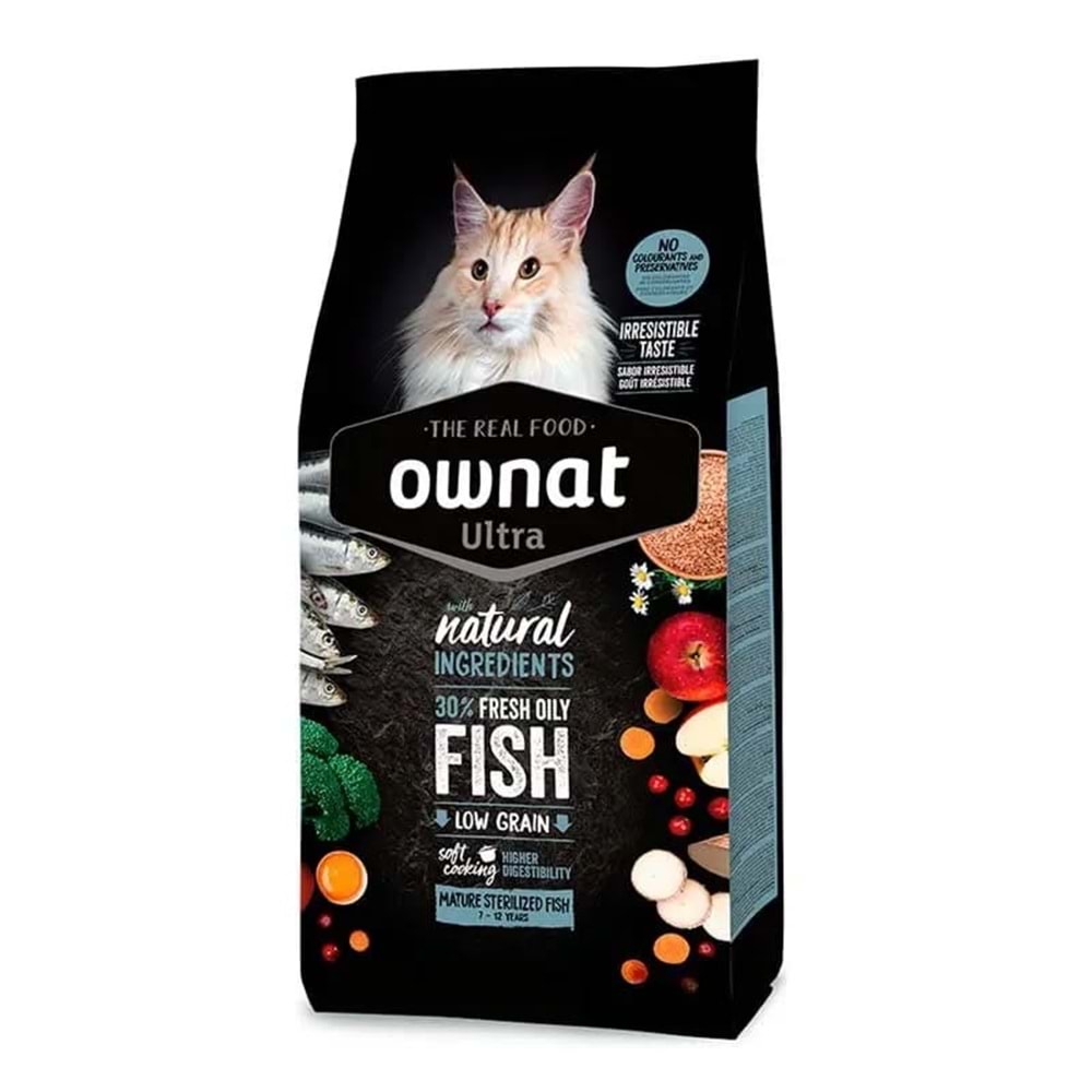 OWNAT ULTRA MATURE STERLISED FISH CAT 3KG