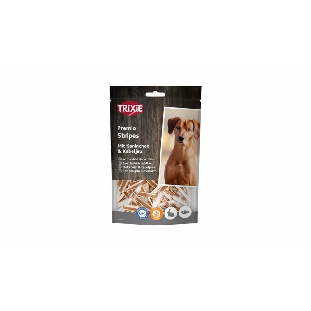 TRIXIE STRİPES WİTH RABBİT&CODFİSH 100G