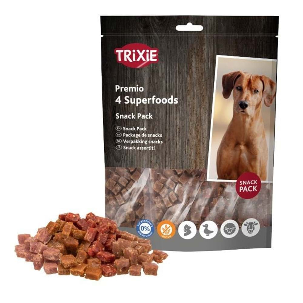 TRIXIE PREMIO 4 SUPERFOODS WİTH CHİCKEN DUCK BEEF LAMB4X100G