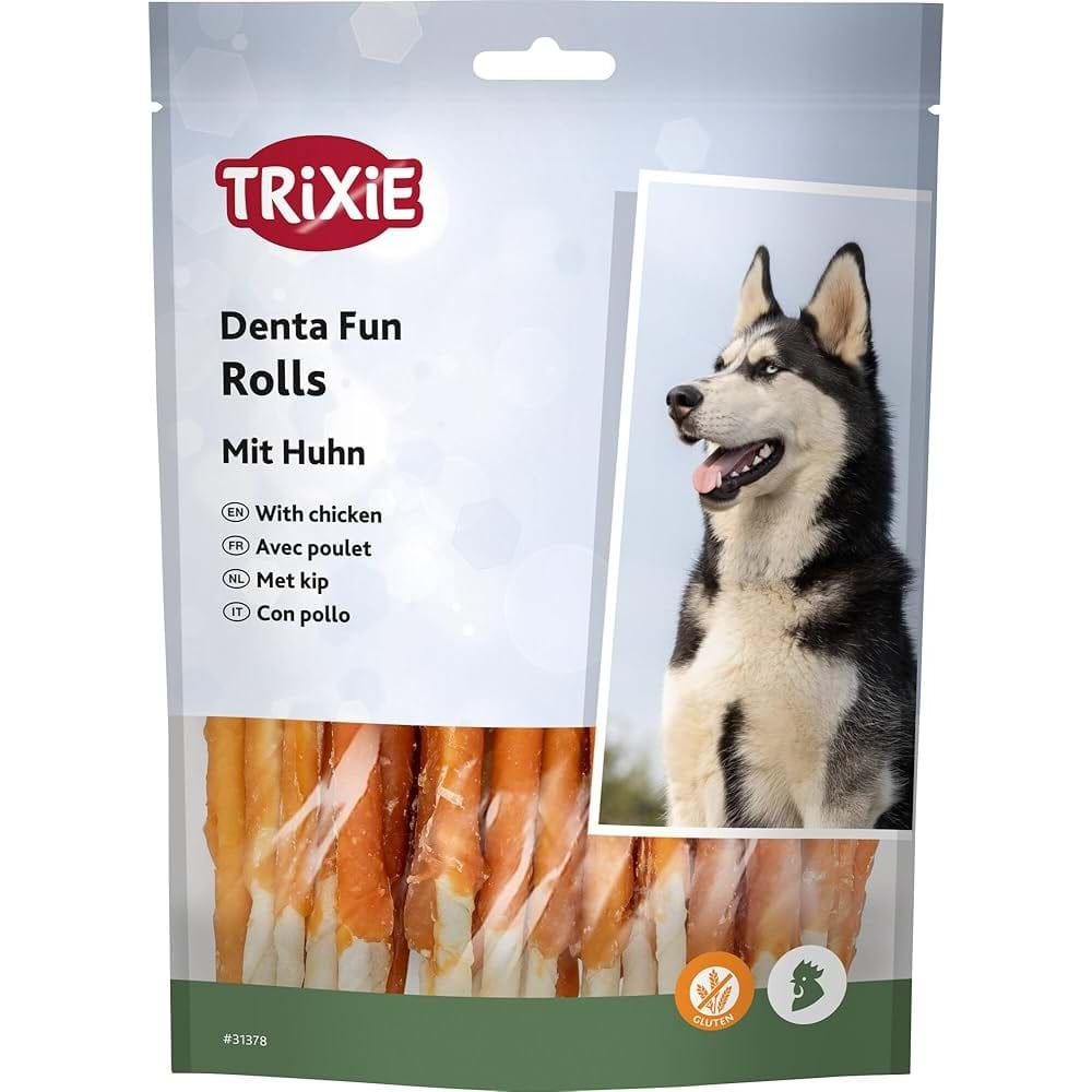 TRIXIE DENTA FUN ROLLS MİT CHİCKEN 12CM 6PCS 70G