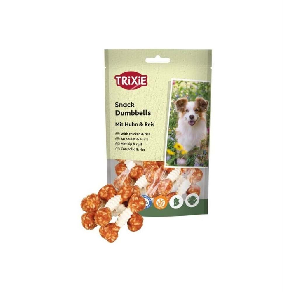 TRIXIE DUMBELLS WITH CHICKEN&RICE 6PCS 100G