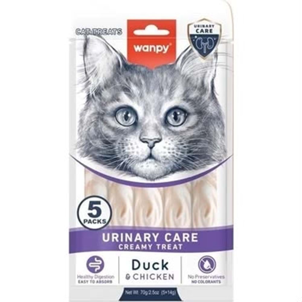 WANPY LİCKABLE CAT TREATS URINARY CARE DUCK&CHİCKEN