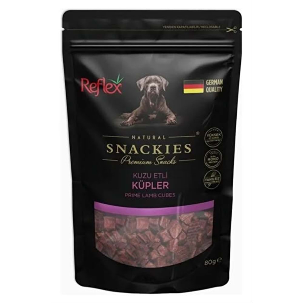 REFLEX SNACKIES KUZU ETLİ KÜPLER 80GR