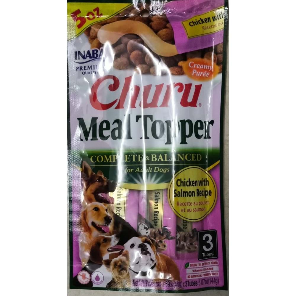 CHURU MEAL TOPPER DOG 3 PACK CHICKEN SALMON