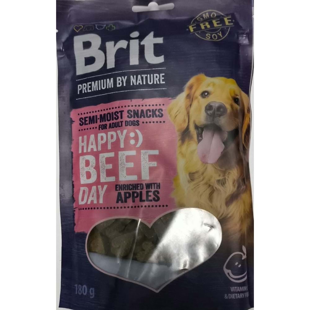 BRİT PREMIUM SEMİ MOİST SNACKS BEEF WİTH APPLE 180G