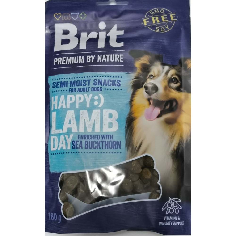 BRİT SEMİ MOİST SNACK LAMB WİTH SEA BUCKHORN 180G