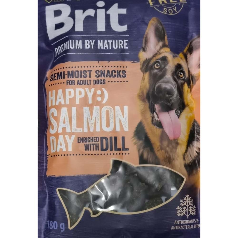BRİT PREMIUM SEMİ MOİST SNACKS SALMON WİTH DİLL180G