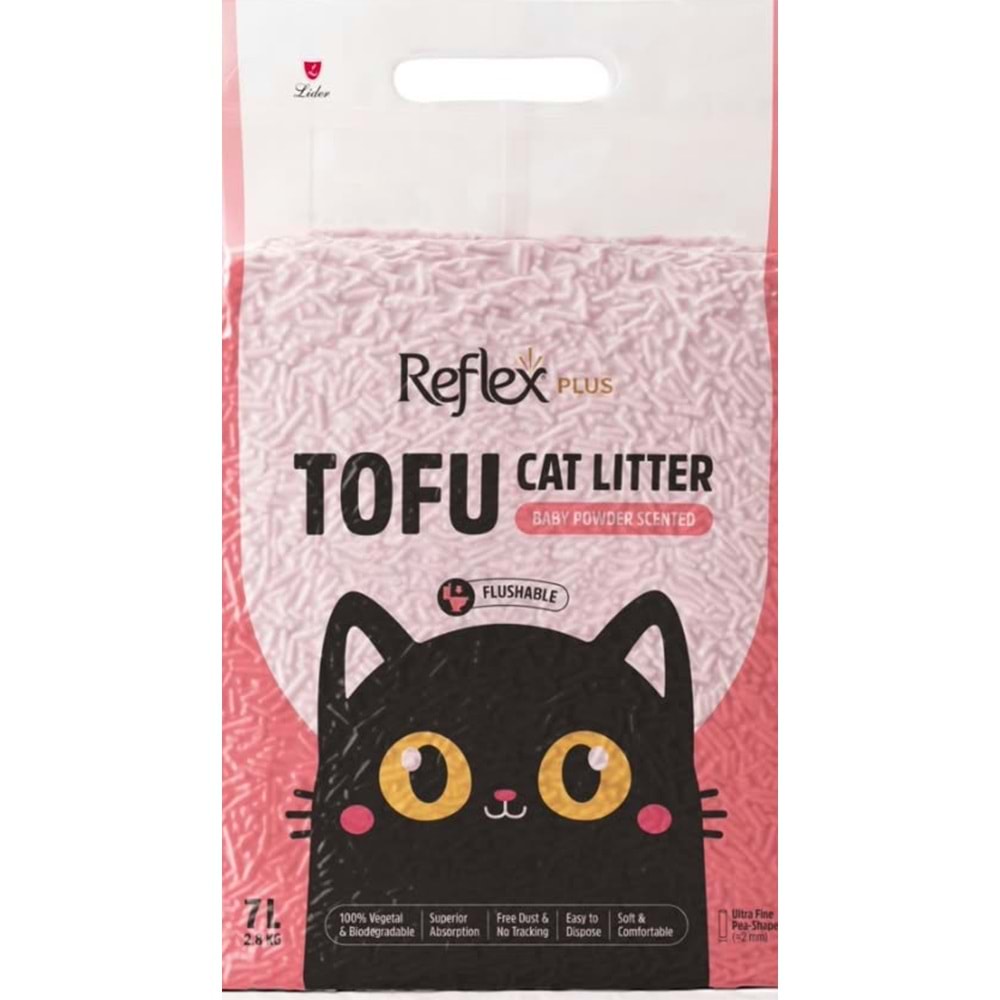 REFLEX PLUS TOFU CAT LITTER BABY POWDER 7L