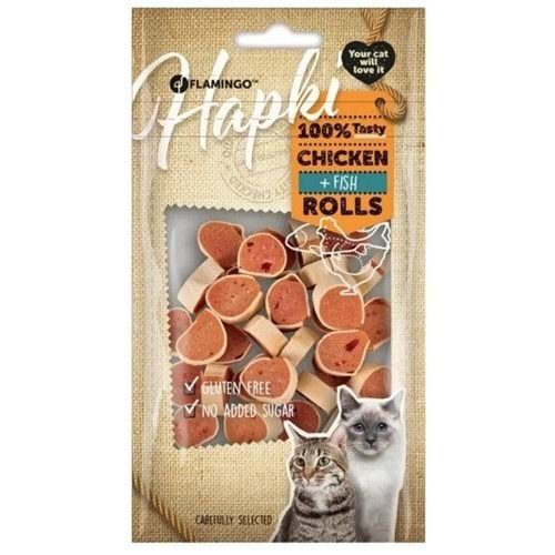 FLAMINGO CATSNACK CHİCKEN&FİSH ROLLS50G