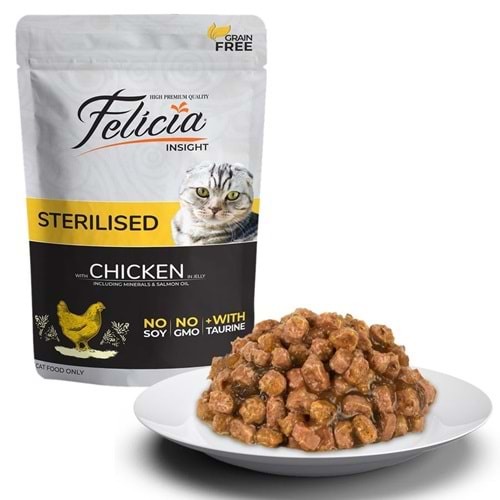 FELİCİA STERLİSED CHİCKEN POUCH 85GR