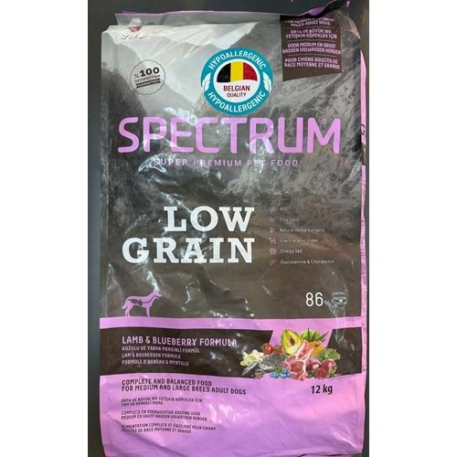 SPECTRUM LOWGRAIN M&L ADULT LAMB 12KG