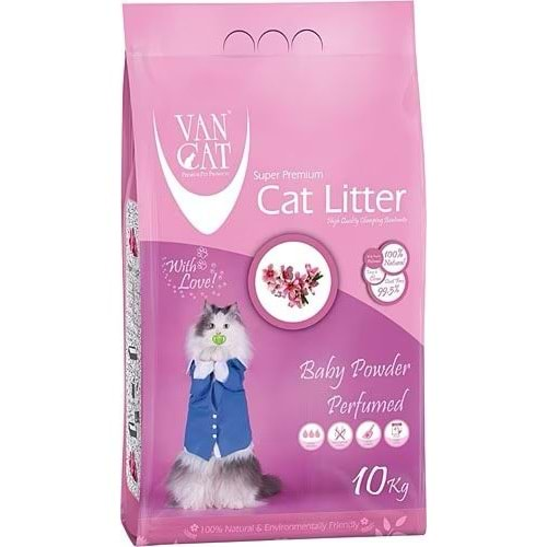 VAN CAT BEBEK PUDRALI KEDİ KUMU 10KG