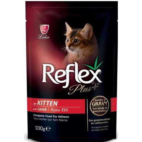 REFLEX PLUS CAT KİTTEN LAMB POUCH 100GR