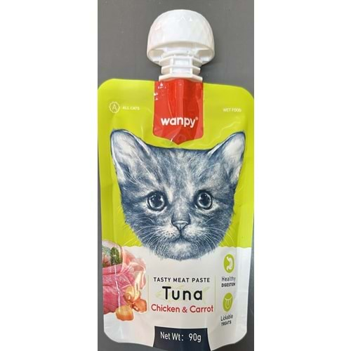 WANPY CAT TUNA WITH CHICKEN&CARROT 90G