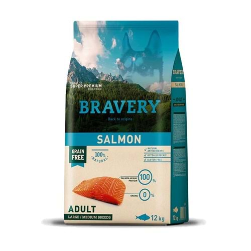 BRAVERY ADULT SALMON 12KG