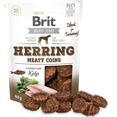 BRİT JERKY HERRİNG MEATY COIİNS 80G