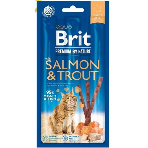 BRİT PREMİUM NATURE CAT STİCKS SALMON-TRONT 3LÜ