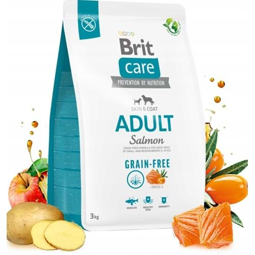 BRİT CARE GRAİN FREE ADUT SALMON POTATO 3KG