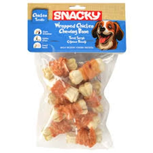 SNACKY WHITE PRESSED BONE WRAPPED CHICKEN 2-120G