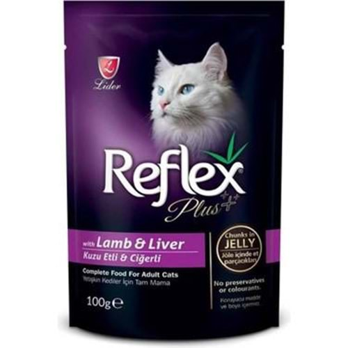 REFLEX PLUS CAT LAMB&LİVER POUCH 100G