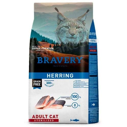 BRAVERY ADULT CAT STERLIZED HERRING 2KG