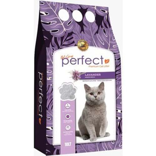PERFECT LAVANTALI TOPAKLANAN KEDİ KUMU 10LT