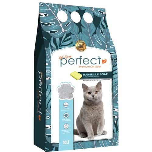PERFECT MARSİLYA SABUNLU TOPAKLANAN KEDİ KUMU 10L